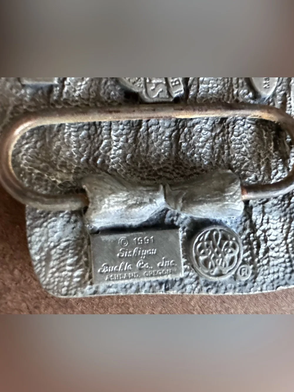 VINTAGE USA FLAG, PEWTER BELT BUCKLE. Old Glory